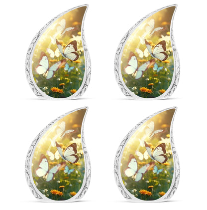 Classic Pieridae Butterflies Memorial urn, 3-inch urn