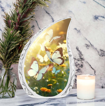 Classic Pieridae Butterflies Memorial urn, 3-inch urn