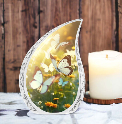 Classic Pieridae Butterflies Memorial urn, 3-inch urn