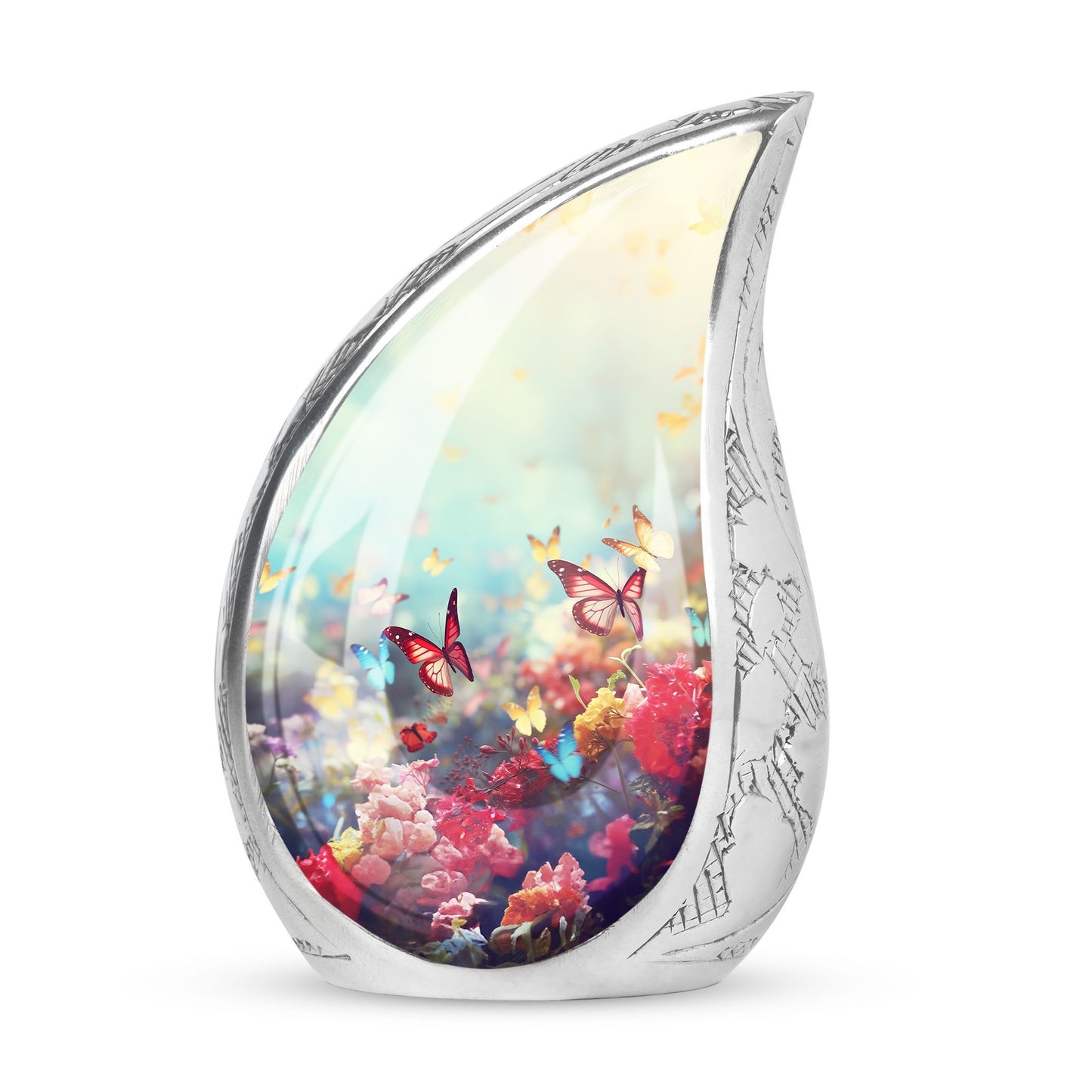 Colorful Butterflies 3-inch Classic Urn for Human Ashes.