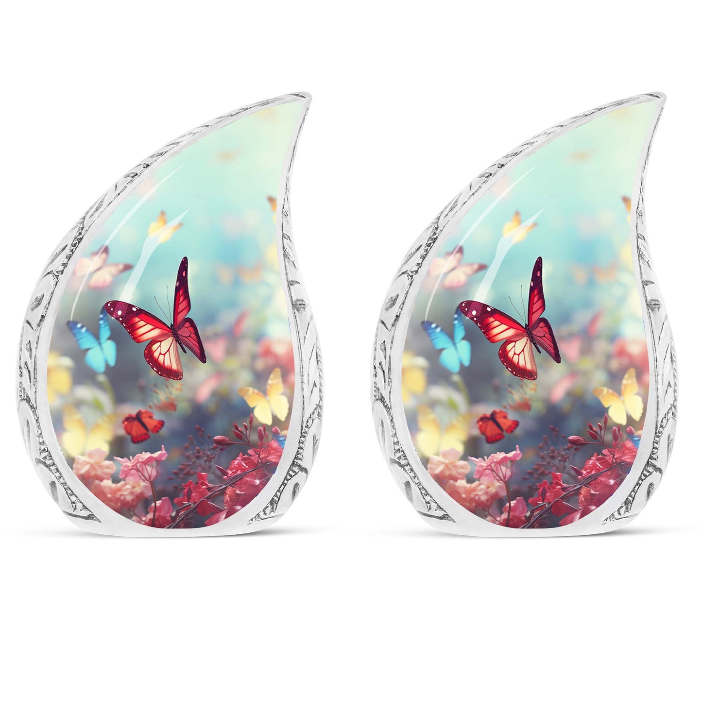 Colorful Butterflies 3-inch Classic Urn for Human Ashes.