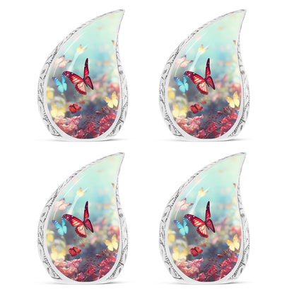 Colorful Butterflies 3-inch Classic Urn for Human Ashes.