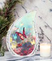 Colorful Butterflies 3-inch Classic Urn for Human Ashes.