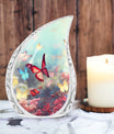 Colorful Butterflies 3-inch Classic Urn for Human Ashes.