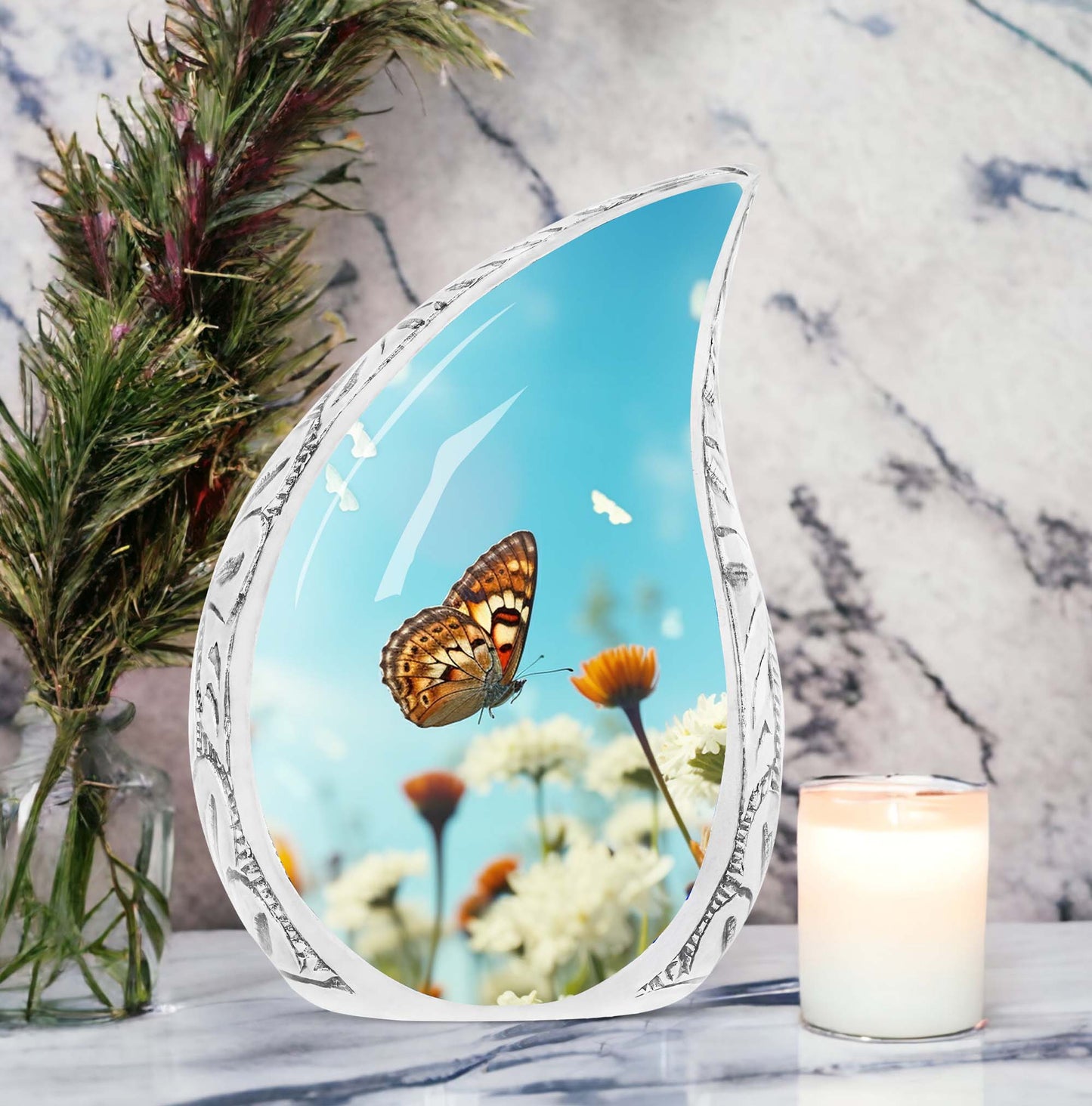 Classic 3 Inch Butterflies Urn for ashes