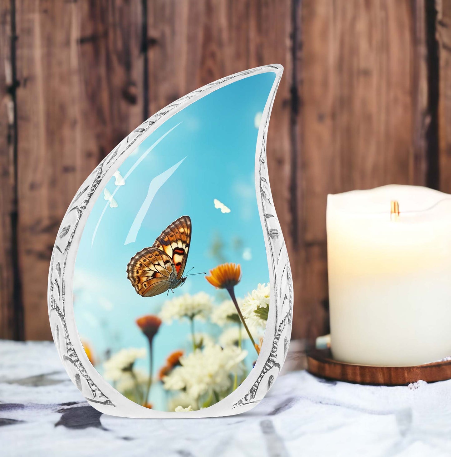Classic 3 Inch Butterflies Urn for ashes