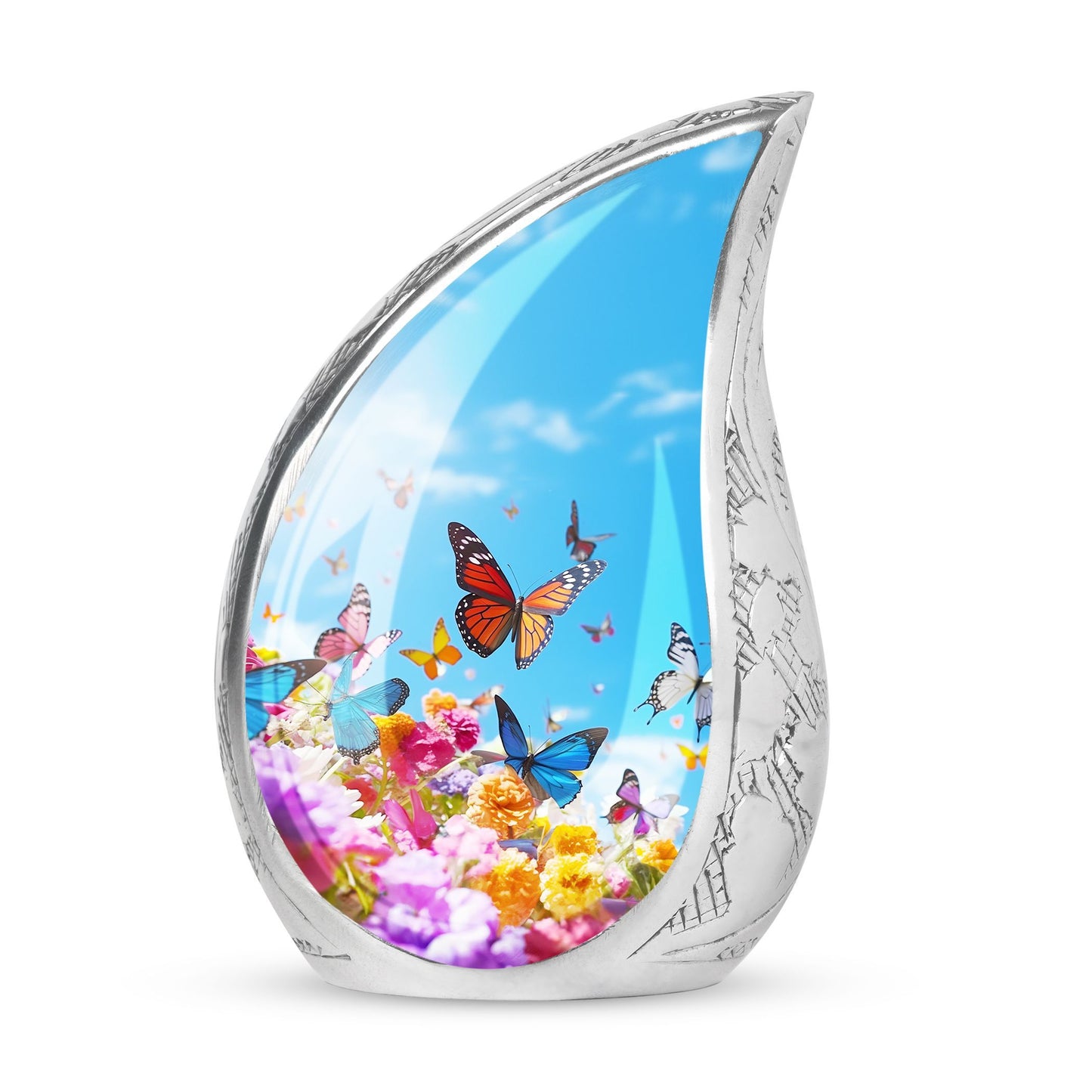 Classic 3-inch colorful butterfly urn