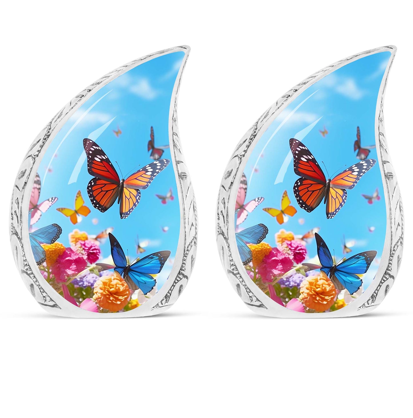 Classic 3-inch colorful butterfly urn