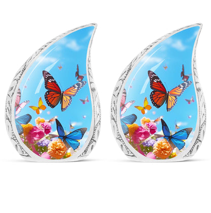 Classic 3-inch colorful butterfly urn