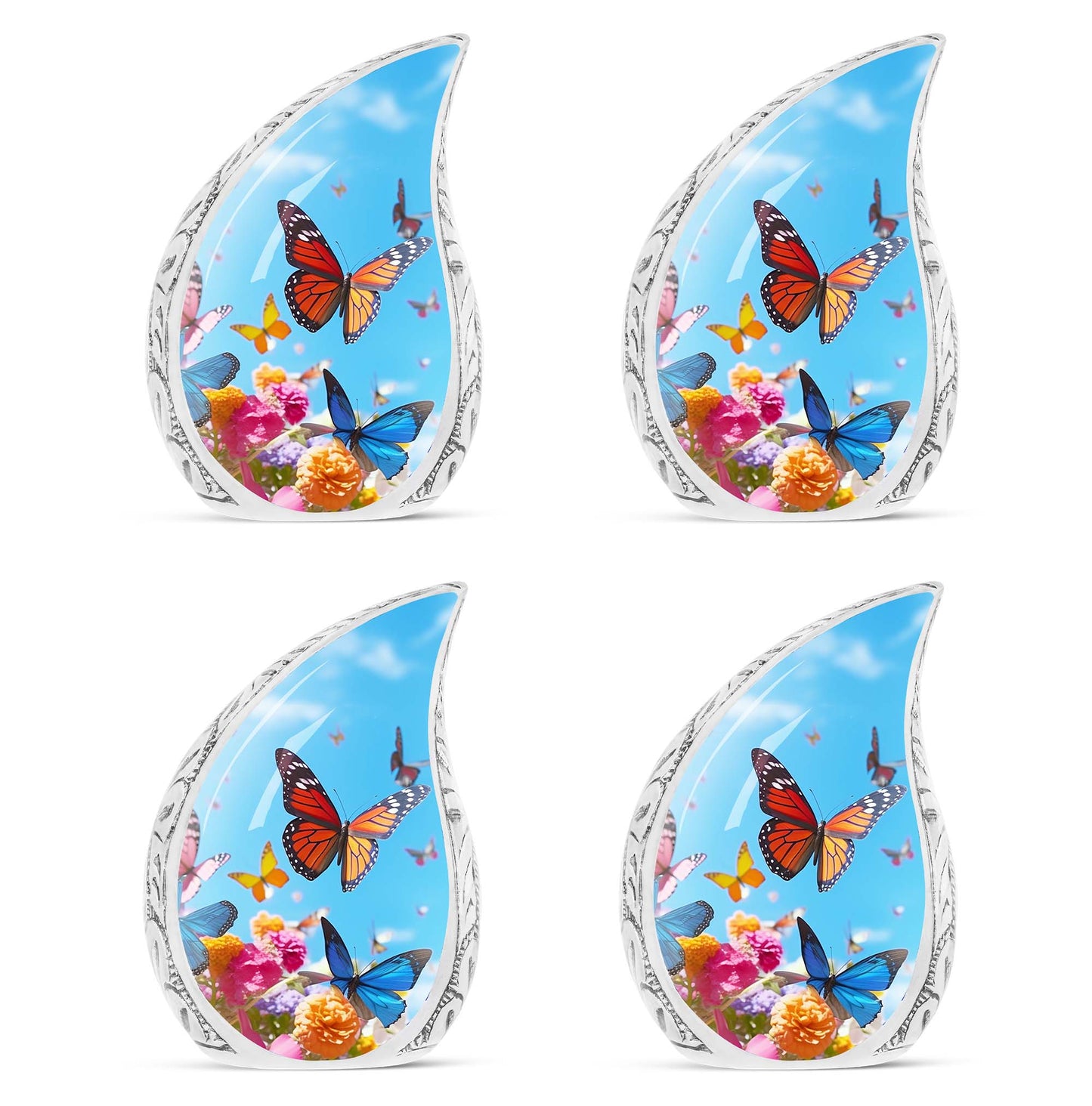 Classic 3-inch colorful butterfly urn