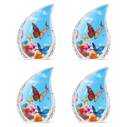 Classic 3-inch colorful butterfly urn