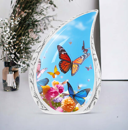 Classic 3-inch colorful butterfly urn