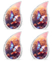 3-inch Classic Blue Butterflies Cremation Urn.