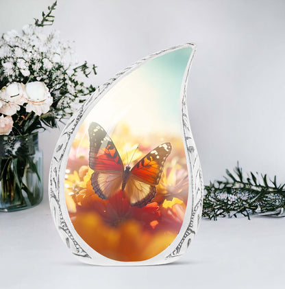 Colorful Butterflies Memorial Urn