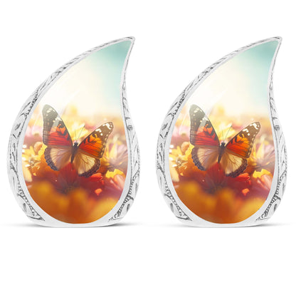 Colorful Butterflies Memorial Urn