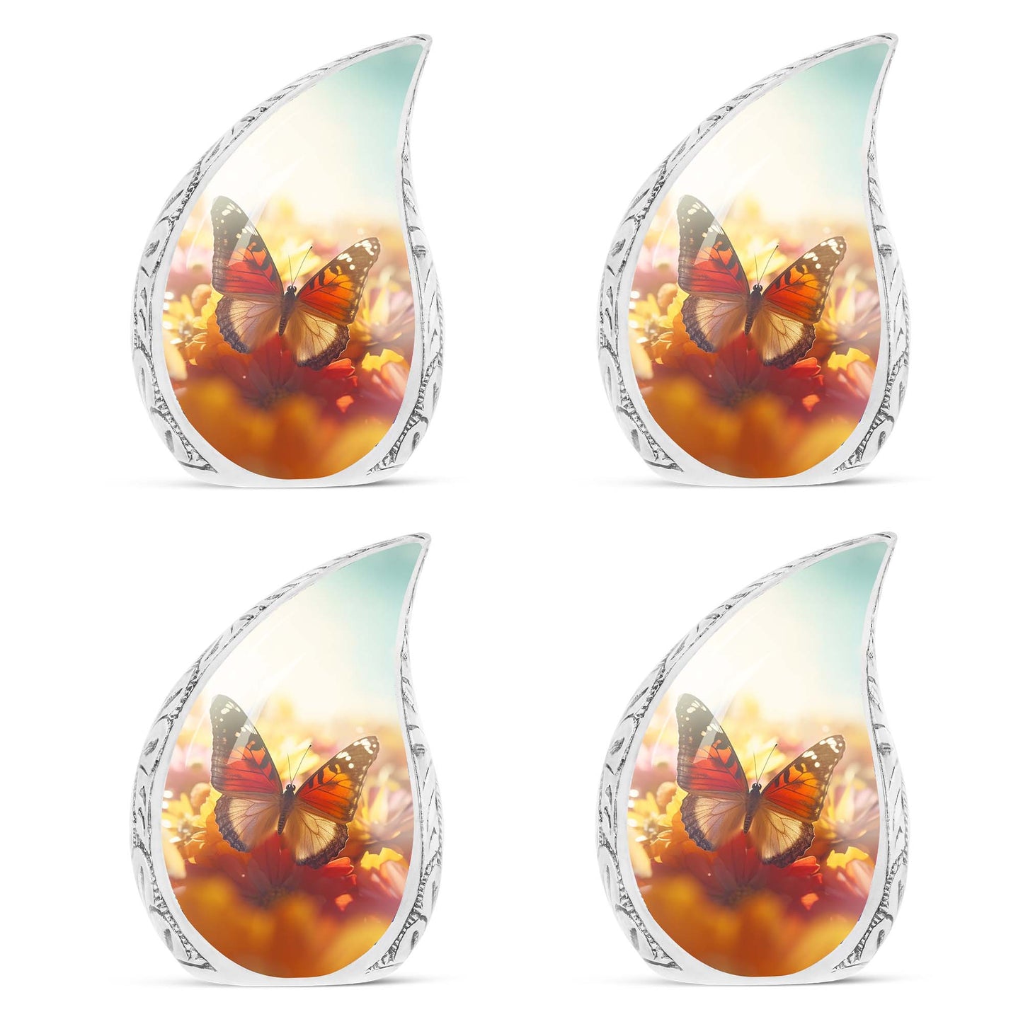 Colorful Butterflies Memorial Urn