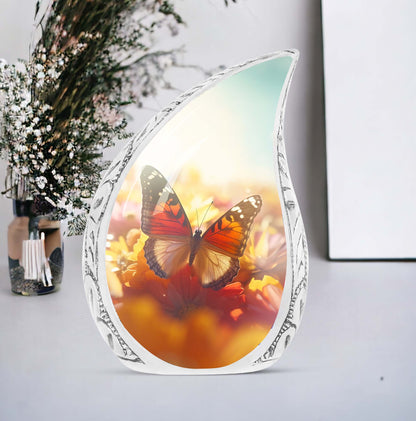 Colorful Butterflies Memorial Urn