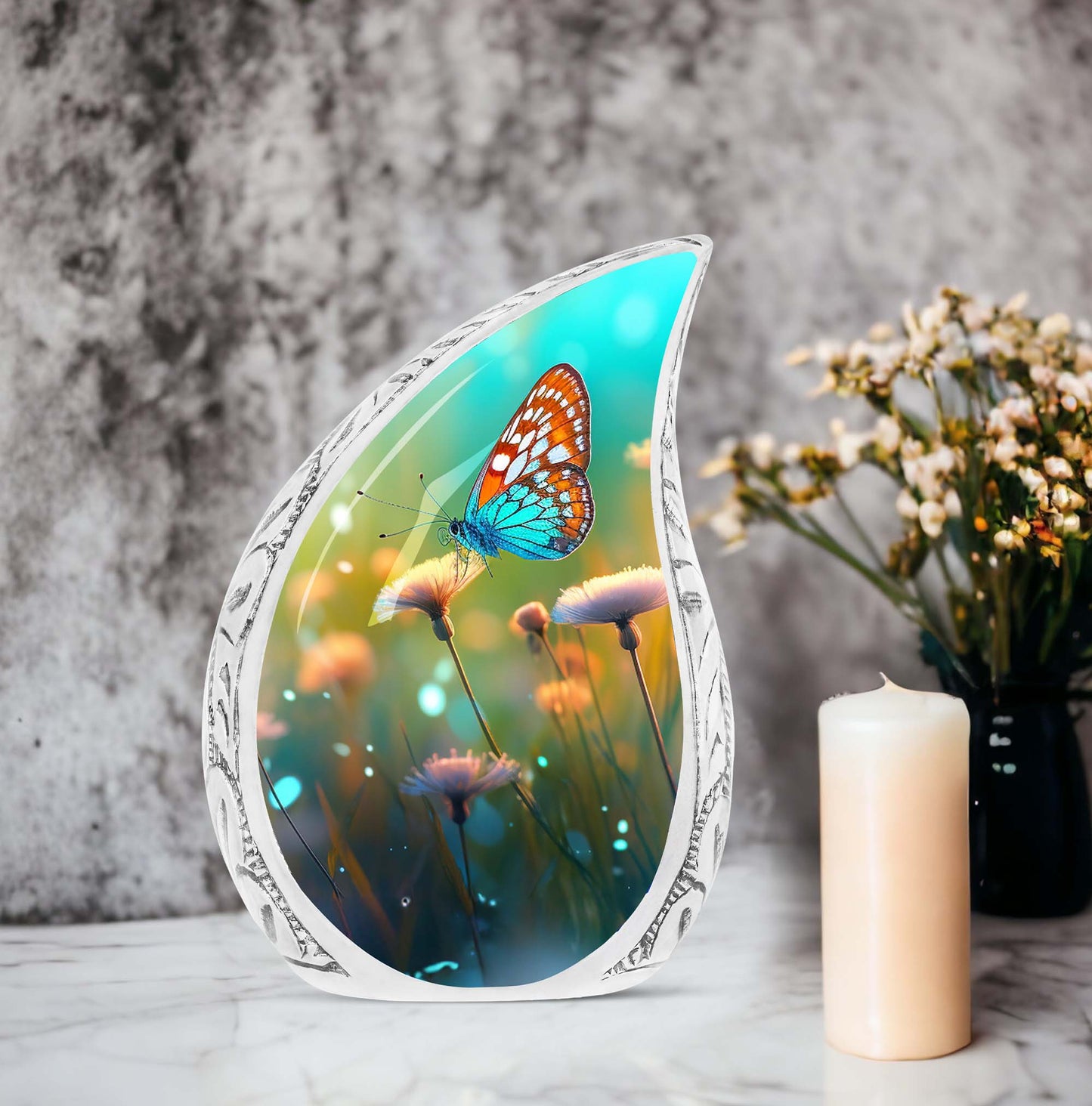 Colorful Butterflies Cremation Urn