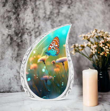Colorful Butterflies Cremation Urn