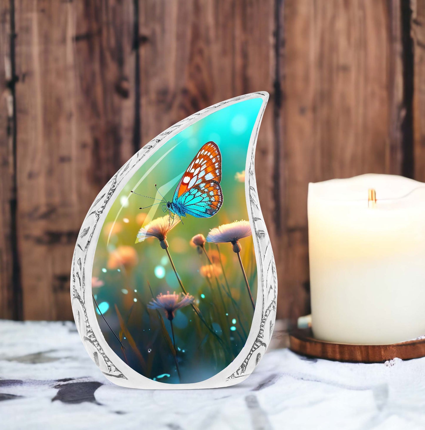 Colorful Butterflies Cremation Urn