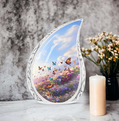 Butterflies Memorial Cremation Urn.