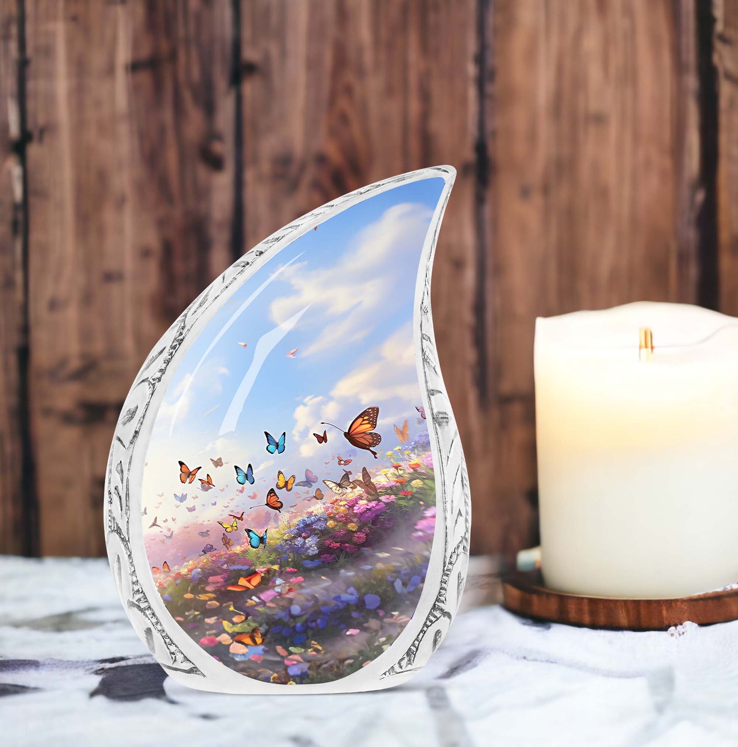 Butterflies Memorial Cremation Urn.