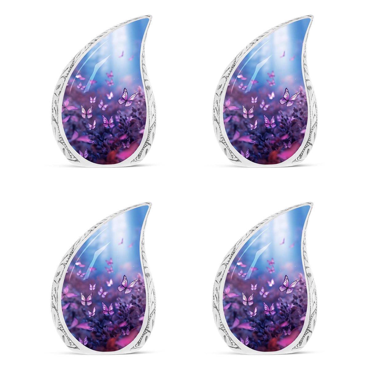Large Purple Butterflies Urn for ashes