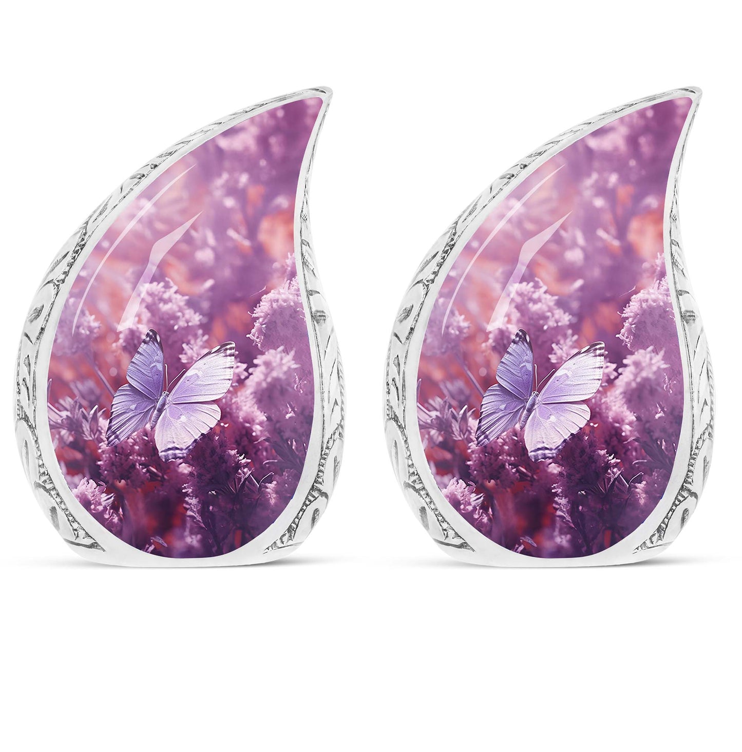 Classic fantasy butterfly urn for human ashes.