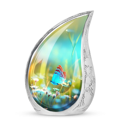 Colorful Butterflies Cremation Urn for  storing human ashes