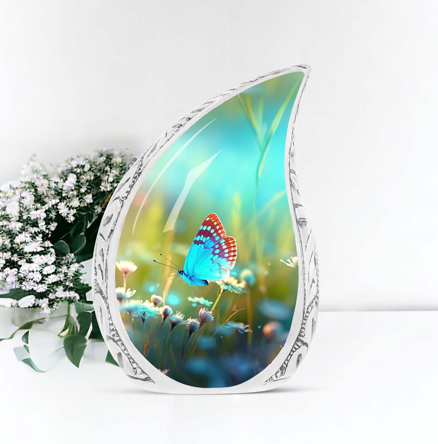 Colorful Butterflies Cremation Urn for  storing human ashes