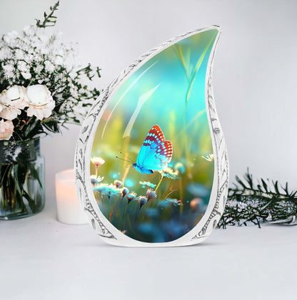 Colorful Butterflies Cremation Urn for  storing human ashes