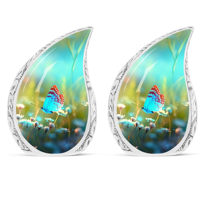Colorful Butterflies Cremation Urn for  storing human ashes