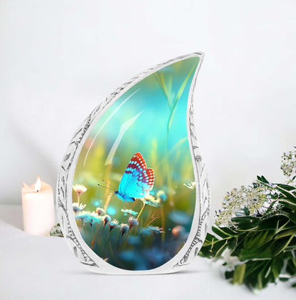 Colorful Butterflies Cremation Urn for  storing human ashes