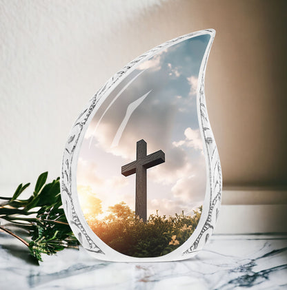 Jesus Christ cross urn large classic urn