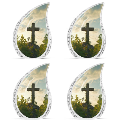 3-inch Jesus Christ cross Memorial urn
