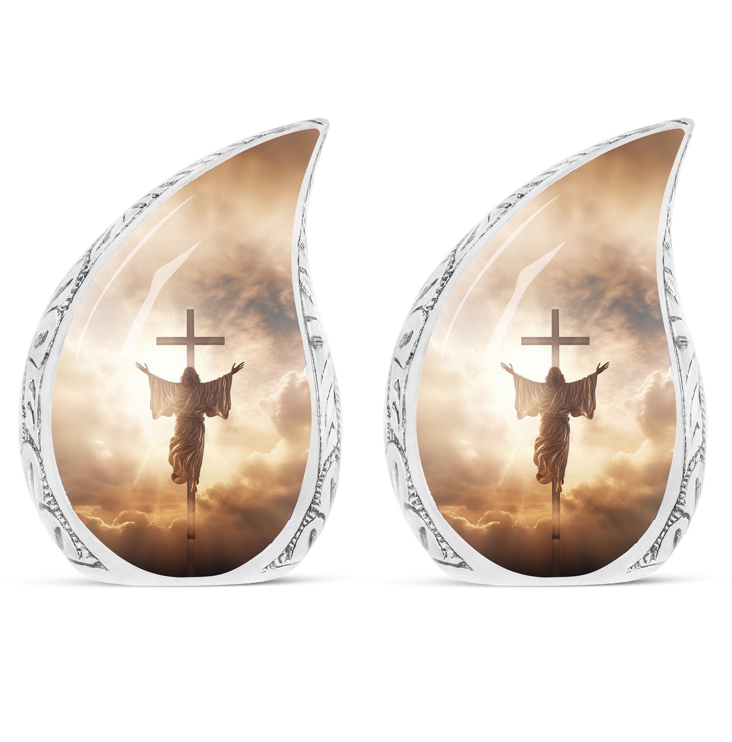 10 inch classic Jesus Christ cross Cremation urn