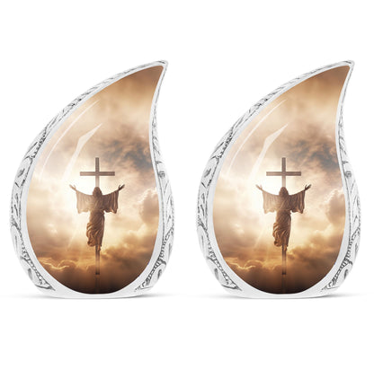 10 inch classic Jesus Christ cross Cremation urn