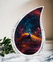 Blue Peacock Custom Cremation Urn For Ashes