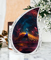 Blue Peacock Custom Cremation Urn For Ashes