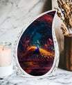 Blue Peacock Custom Cremation Urn For Ashes