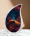 Blue Peacock Custom Cremation Urn For Ashes