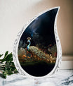 Classic 3-inch Peacock Cremation Urn for Ashes