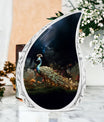 Classic 3-inch Peacock Cremation Urn for Ashes
