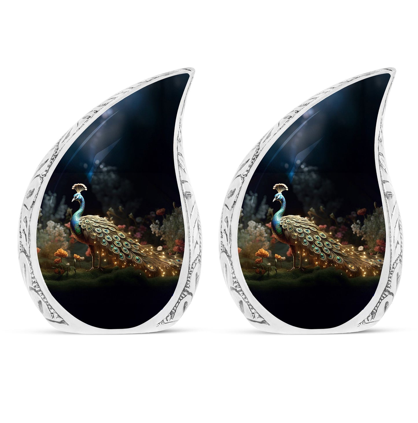 Classic 3-inch Peacock Cremation Urn for Ashes