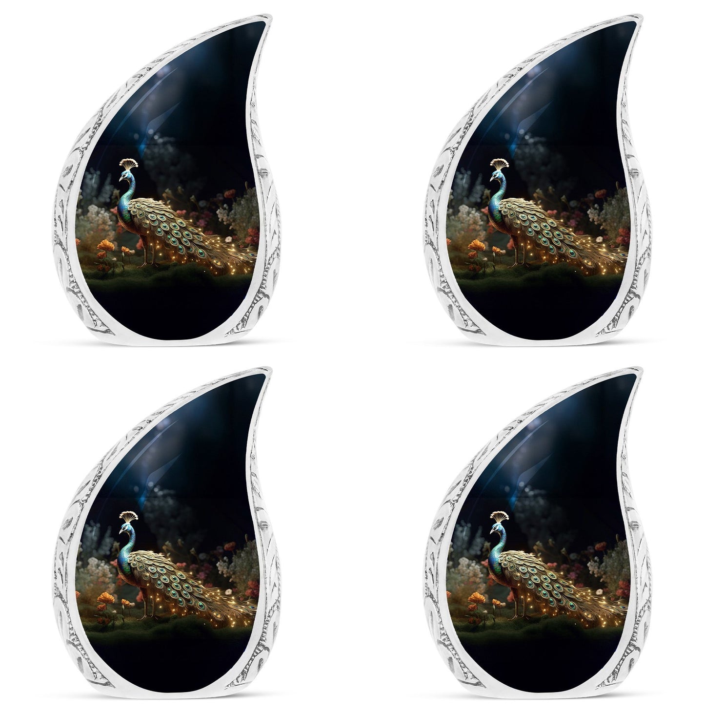 Classic 3-inch Peacock Cremation Urn for Ashes