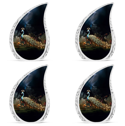 Classic 3-inch Peacock Cremation Urn for Ashes