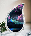 Peacock Urn for Cremation Ashes, Aluminum Classic Design.
