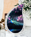 Peacock Urn for Cremation Ashes, Aluminum Classic Design.