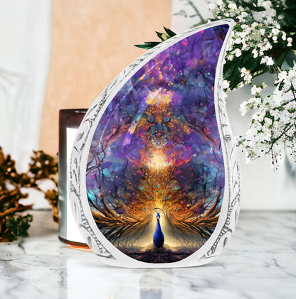 Classic 3-inch Peacock Urn for Human Ashes.