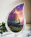 Classic Design 3 Inch Peacock Urn for Adult Ashes.